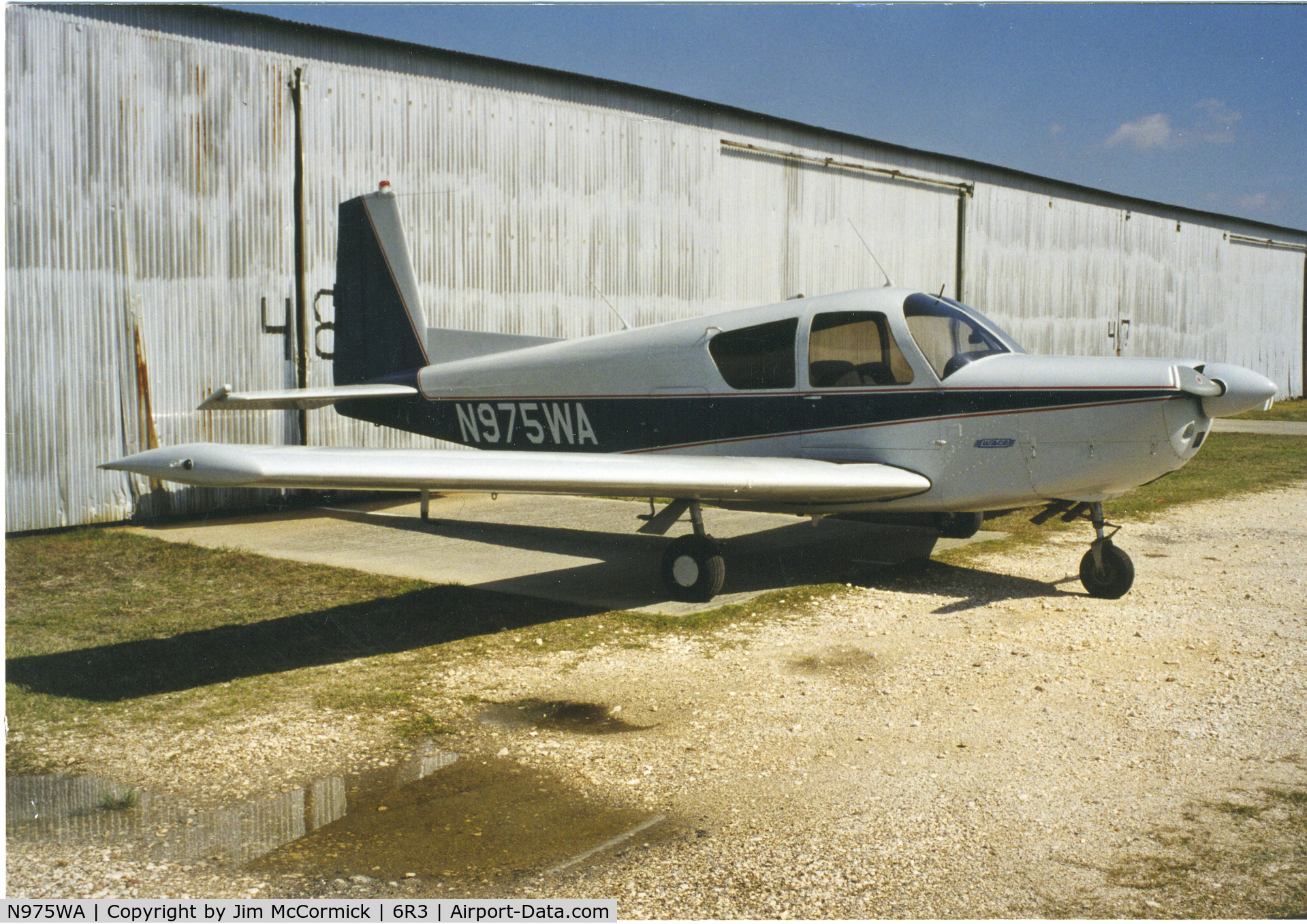 N975WA, 1968 SIAI-Marchetti S-205-22R C/N 4-125, Taken in 2000 at Cleveland, Tx (6R3).
