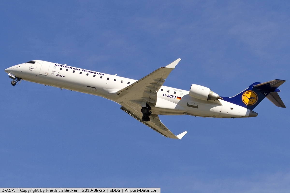 D-ACPJ, Canadair CRJ-701ER (CL-600-2C10) Regional Jet C/N 10040, departing via RW25