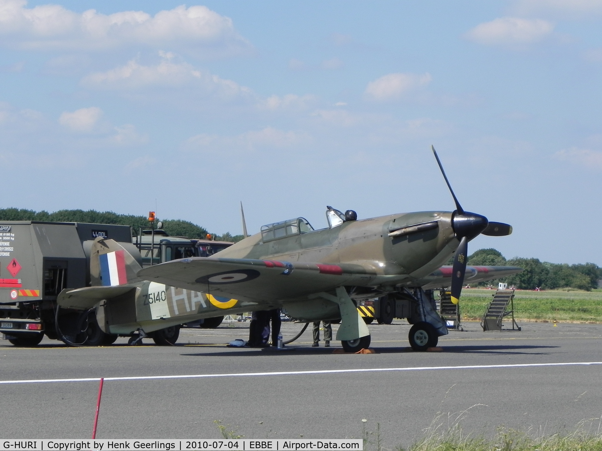 G-HURI, 1942 Hawker (CCF) Hurricane Mk12A C/N 72036, Beauvechain AFB - Belgium