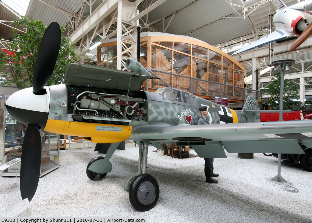 19310, Messerschmitt Bf-109G-4 C/N Not found 19310, German Air Force Bf.109G-4 coded as '3' preserved inside Technik Speyer Museum...