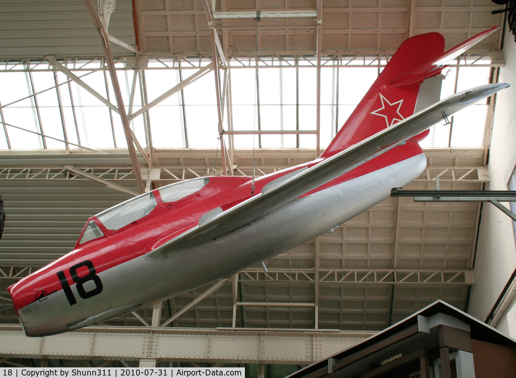 18, Mikoyan-Gurevich MiG-15UTI C/N 0415320, S/n 0415320 - Preserved inside Technik Speyer Museum