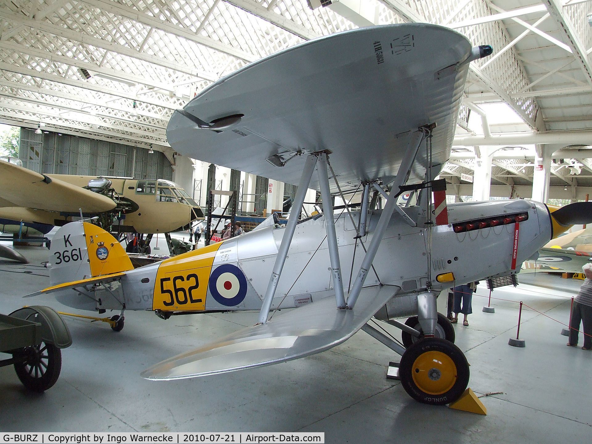 G-BURZ, 1934 Hawker Nimrod II C/N 41H-59890, Hawker Nimrod Mk II at the Imperial War Museum, Duxford
