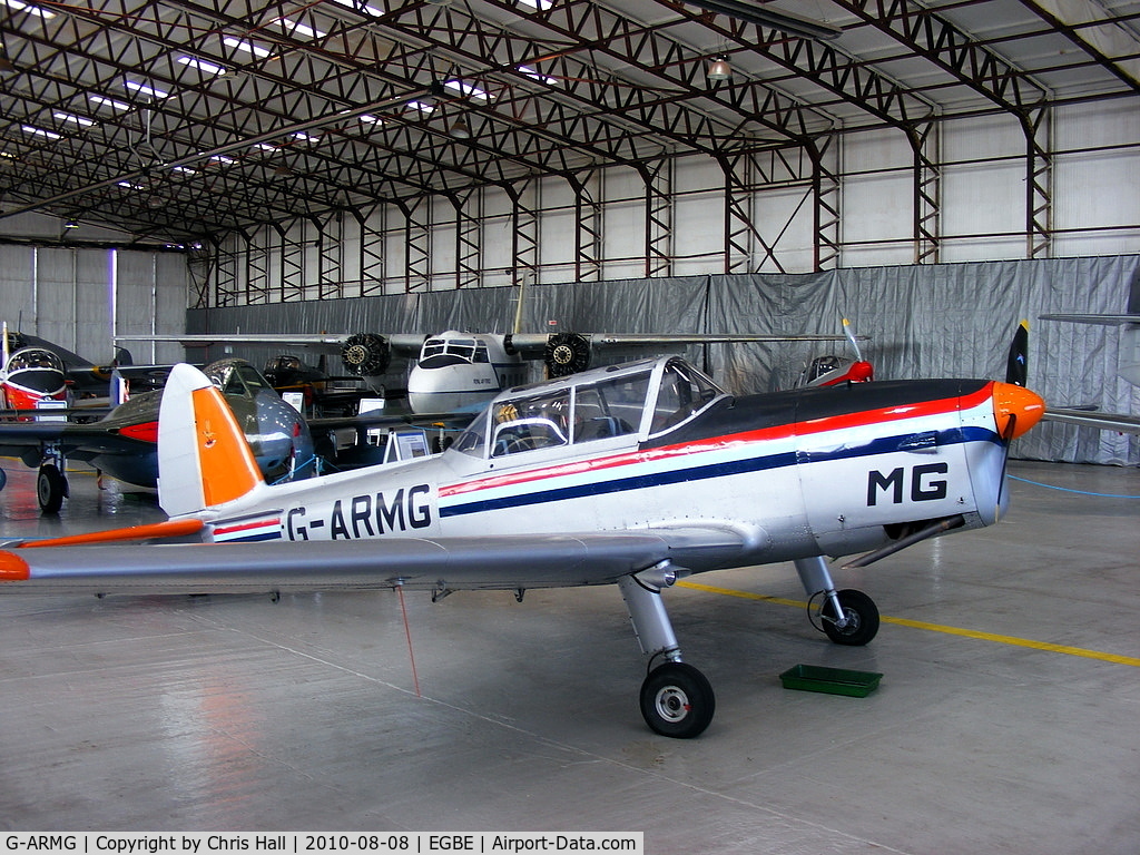 G-ARMG, 1952 De Havilland DHC-1 Chipmunk T.10 C/N C1/0575, DH Chipmunk inside the hangar at Coventry 'Airbase'