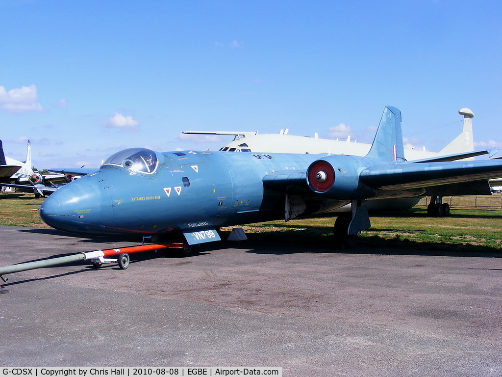 G-CDSX, 1954 English Electric Canberra T.4 C/N EEP71367, Aviation Heritage Ltd, Painted to represent English Electric A.1 prototype VN799 which first flew on Friday 13 May 1949