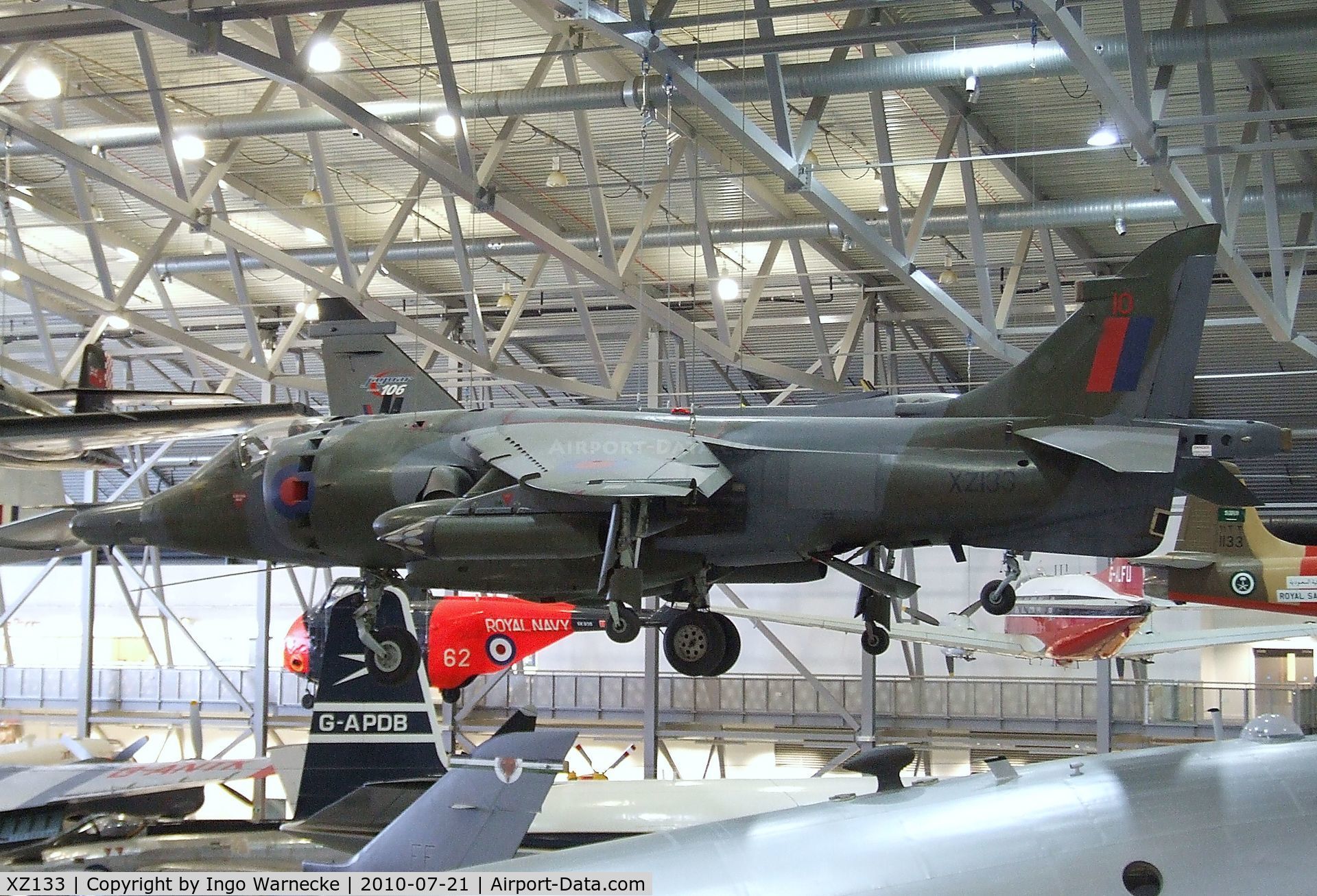 XZ133, 1976 Hawker Siddeley Harrier GR.3 C/N 712192, Hawker Siddeley Harrier GR3 at the Imperial War Museum, Duxford