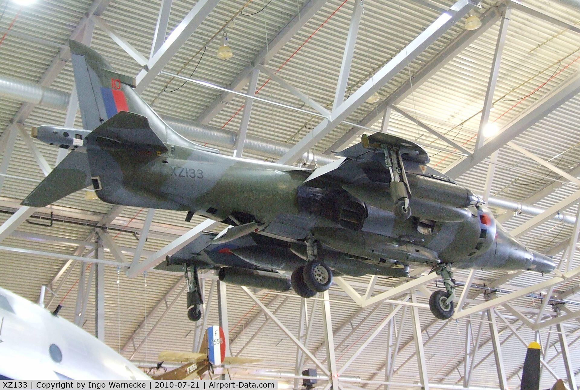 XZ133, 1976 Hawker Siddeley Harrier GR.3 C/N 712192, Hawker Siddeley Harrier GR3 at the Imperial War Museum, Duxford