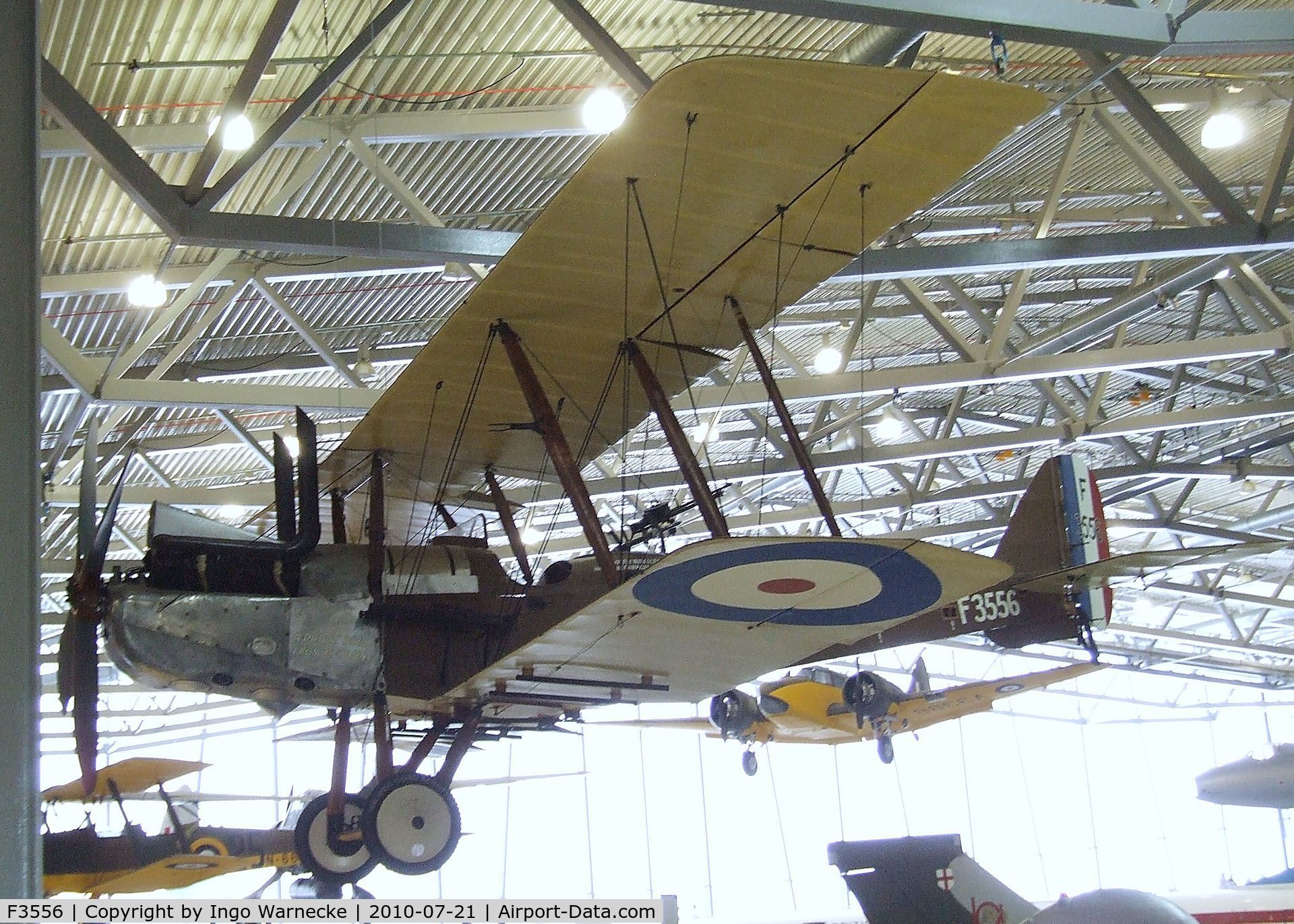 F3556, 1918 Royal Aircraft Factory RE-8 C/N Not found F3556, Royal Aircraft Factory R.E.8 at the Imperial War Museum, Duxford