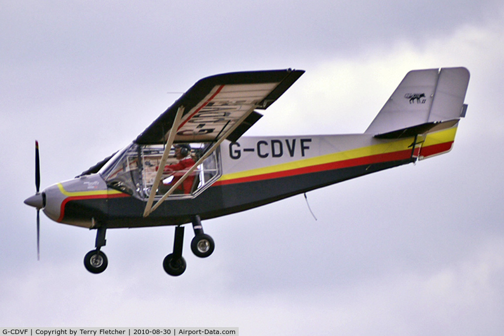 G-CDVF, 2006 Rans S-6ES Coyote II C/N PFA 204-14464, 2006 Jones Gp RANS S6-ES, c/n: PFA 204-14464 arriving at Abbots Bromley Fly-In