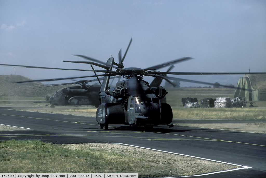 162509, Sikorsky MH-53E Sea Dragon C/N 65-521, two days after the WTC attack the US Navy withdraw its helos from the Co-operative Key exercise in Bulgaria.