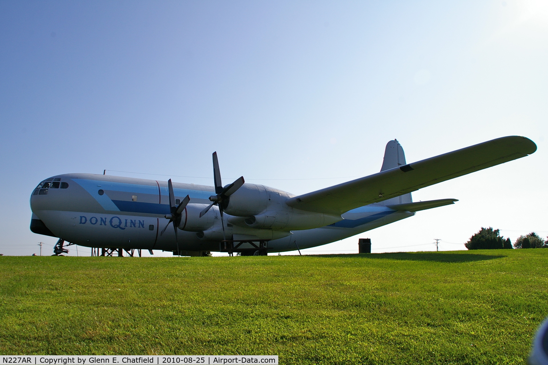 N227AR, 1953 Boeing C-97G Stratofreighter C/N 16795, At the Don Q Inn, north of Dodgeville, WI on SR23