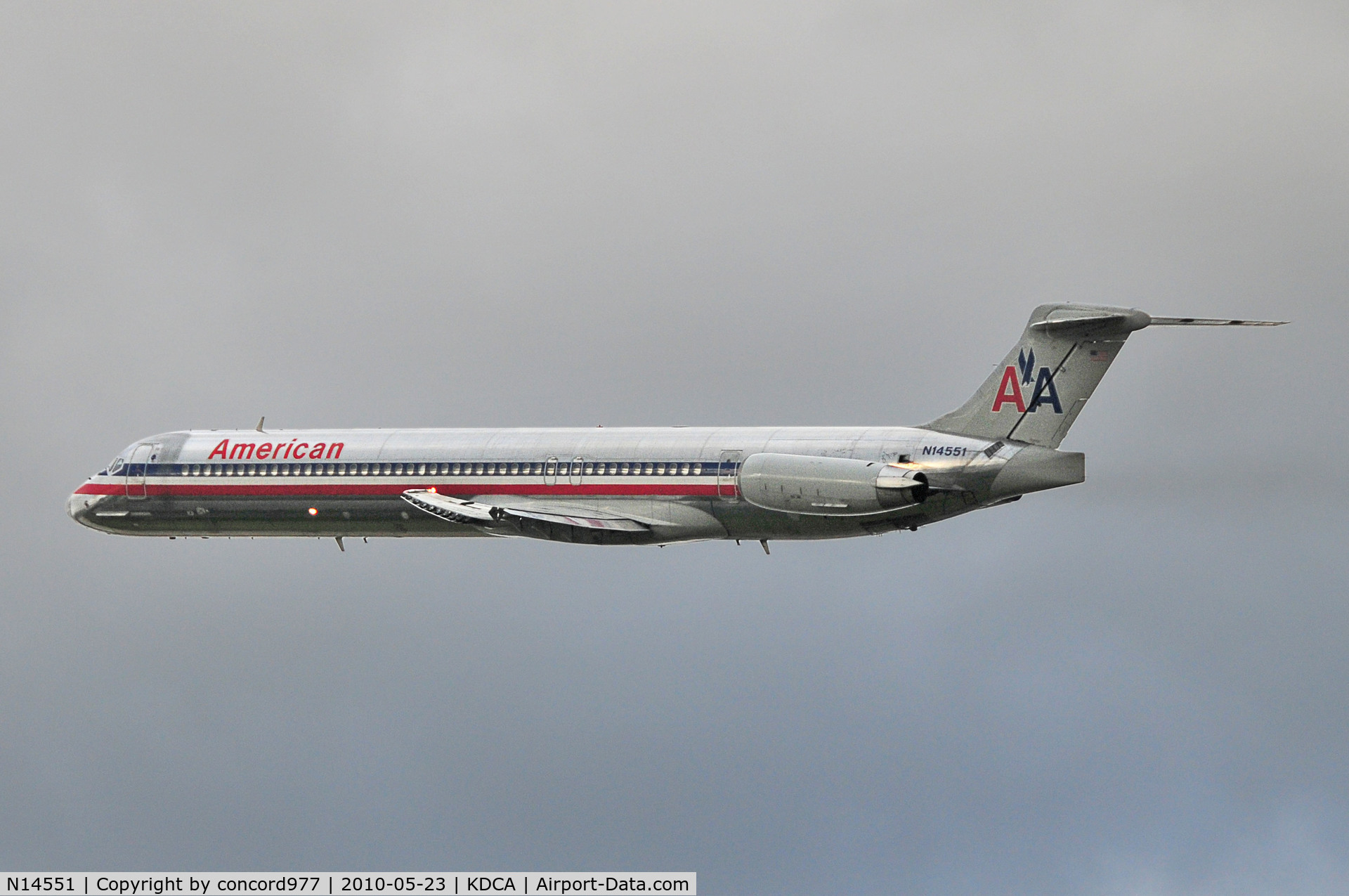 N14551, 1991 McDonnell Douglas MD-82 (DC-9-82) C/N 53033, KDCA.  5/23/3010.