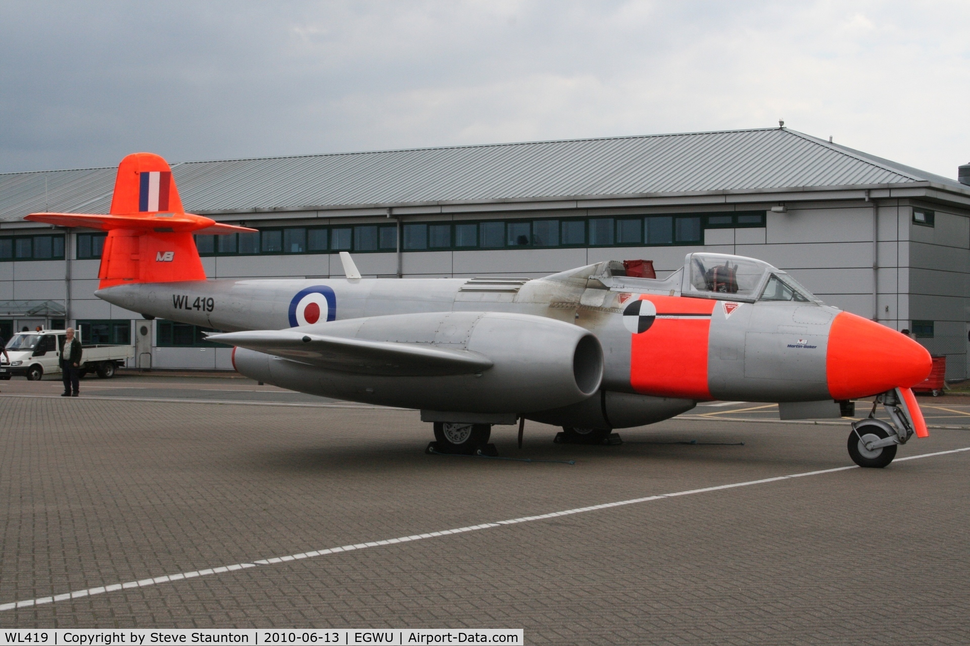 WL419, 1952 Gloster Meteor T.7(Mod) C/N G5/423772, Taken at RAF Northolt Photocall June 2010