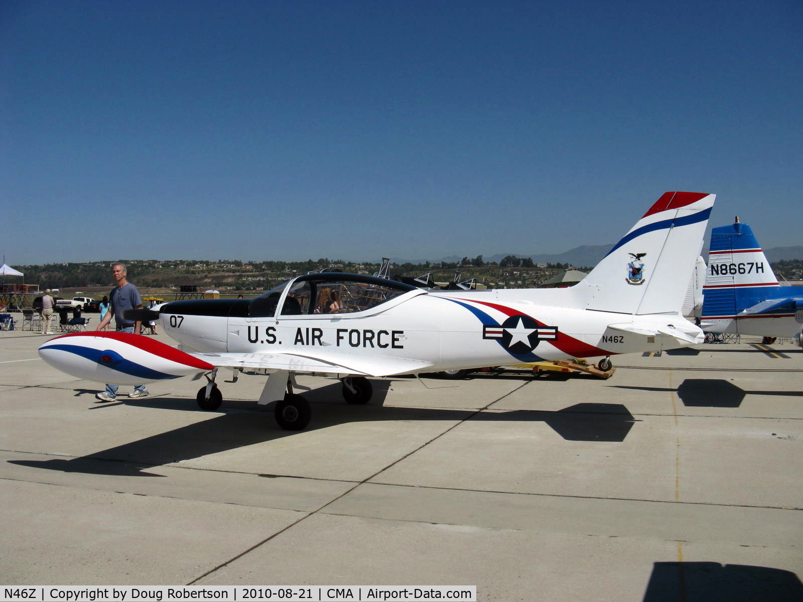 N46Z, SIAI-Marchetti SF-260C C/N 468, SIAI Marchetti SF.260, Lycoming O-540-E4A5 260 Hp, flown from right seat
