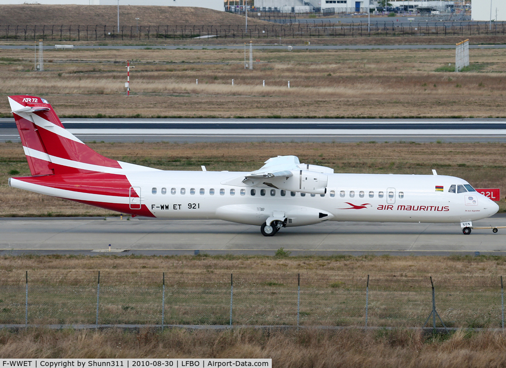 F-WWET, 2010 ATR 72-212 C/N 921, C/n 921 - First new ATR72-500 for Air Mauritius in new c/s... To be 3B-NBN
