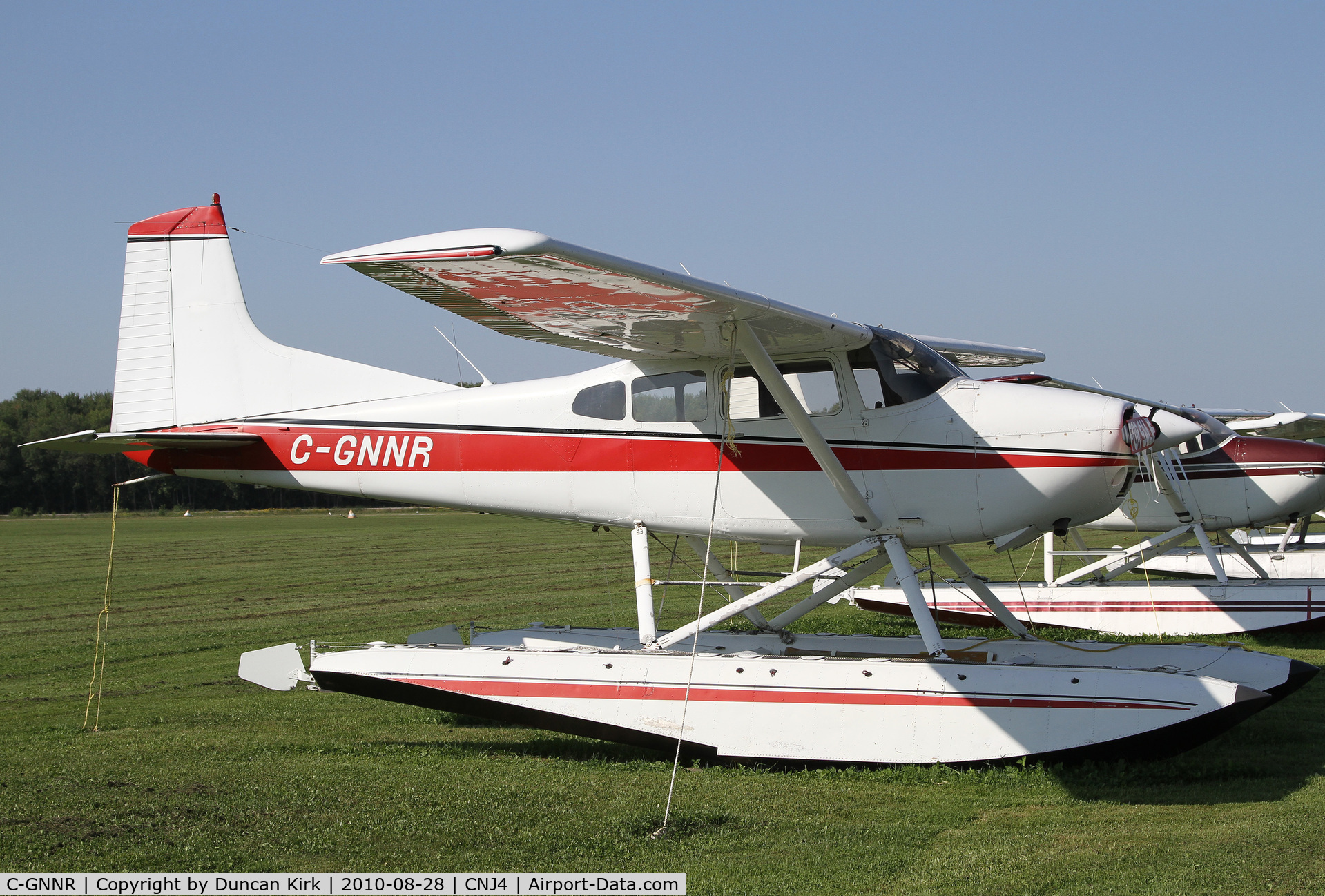C-GNNR, 1975 Cessna 180J C/N 18052591, One of a plethora of floatplanes at Orilia/Lake St Johns