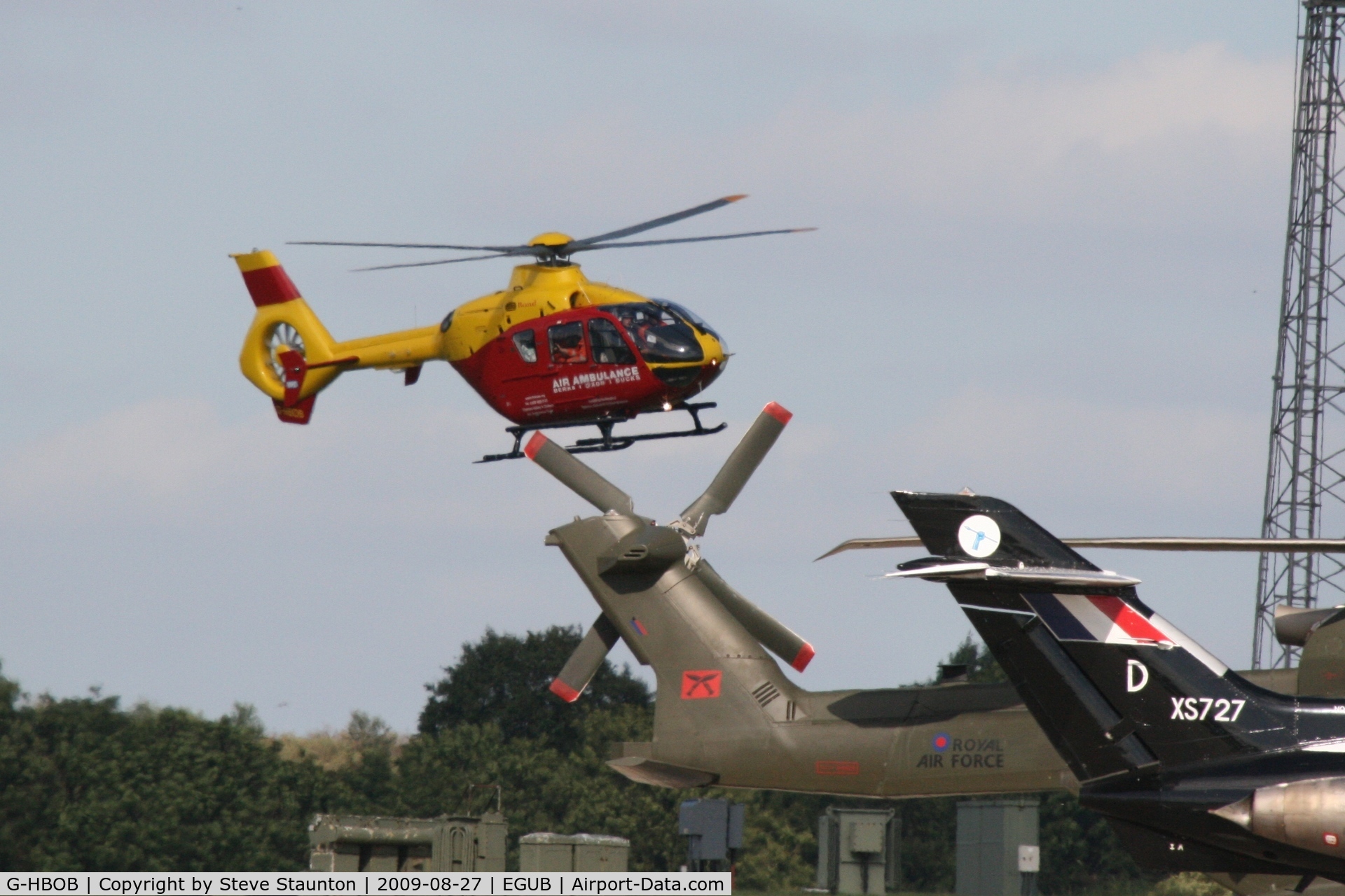 G-HBOB, 2008 Eurocopter EC-135T-2+ C/N 0664, Taken at RAF Benson Families Day, August 2009