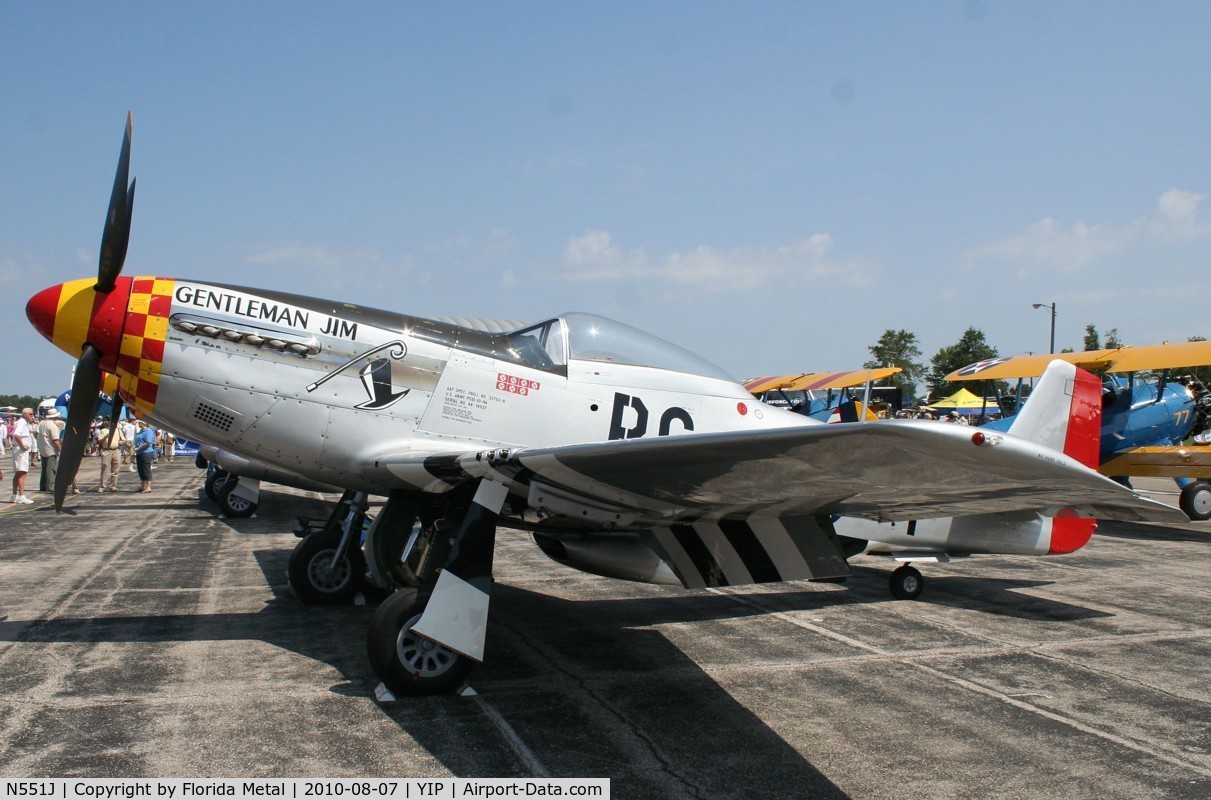 N551J, 1957 North American P-51D Mustang C/N 44-74230, Jack Roush's Gentleman Jim