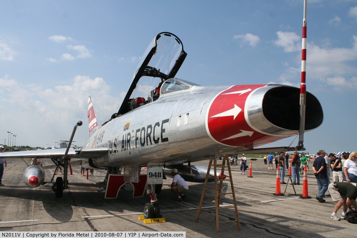 N2011V, 1958 North American F-100F Super Sabre C/N 243-224, F-100F