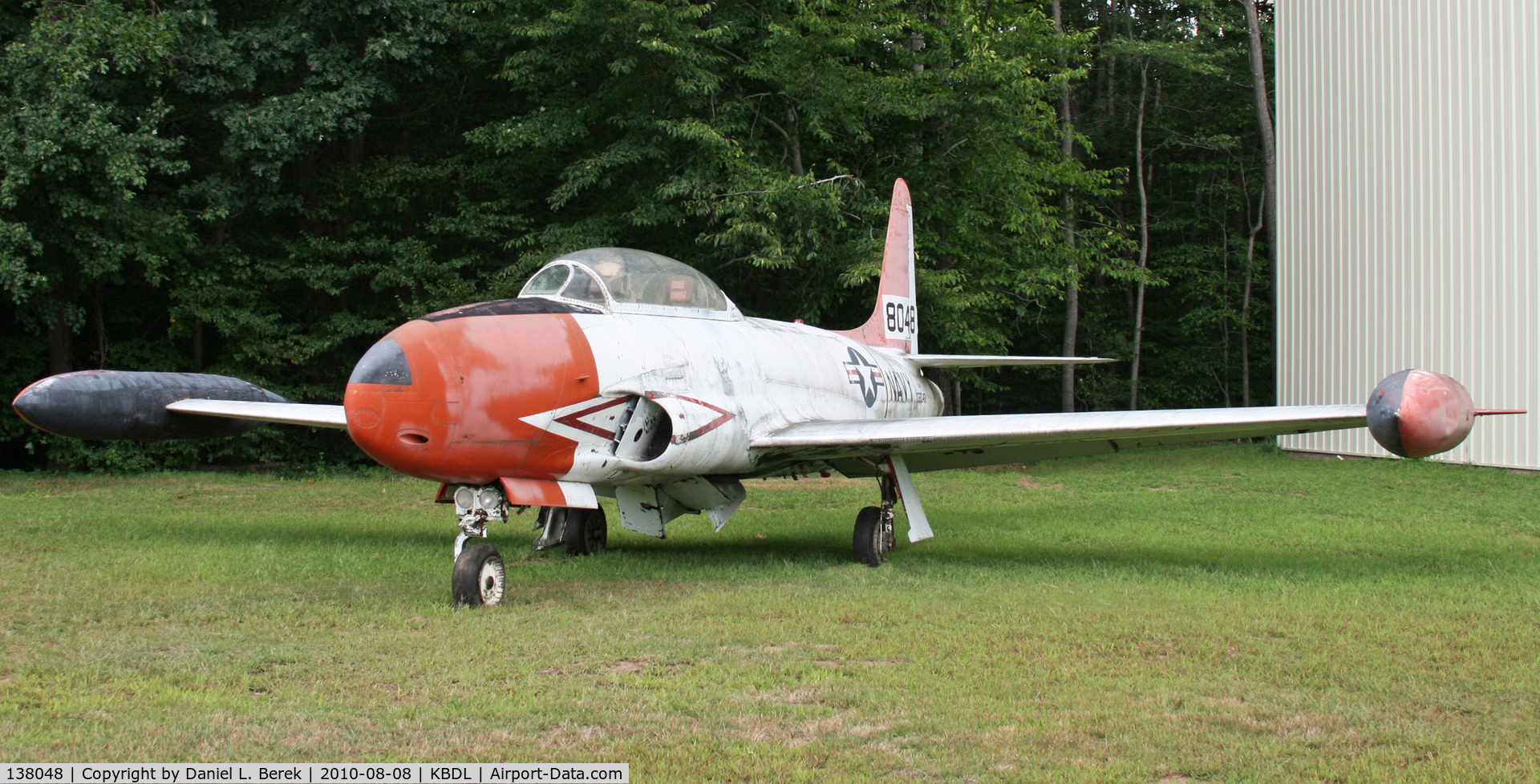 138048, 1953 Lockheed T-33B Shooting Star C/N 580-8985, This Lockheed TV-2 (T-33) trainer is on display at the New England Air Museum.