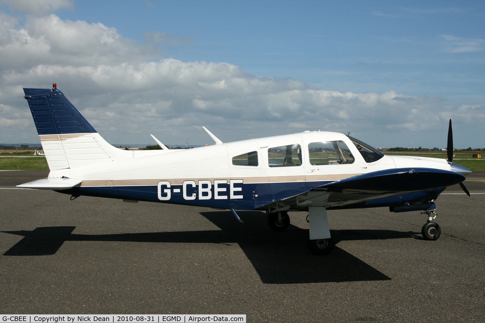 G-CBEE, 1976 Piper PA-28R-200 Cherokee Arrow C/N 28R-7635055, EGMD