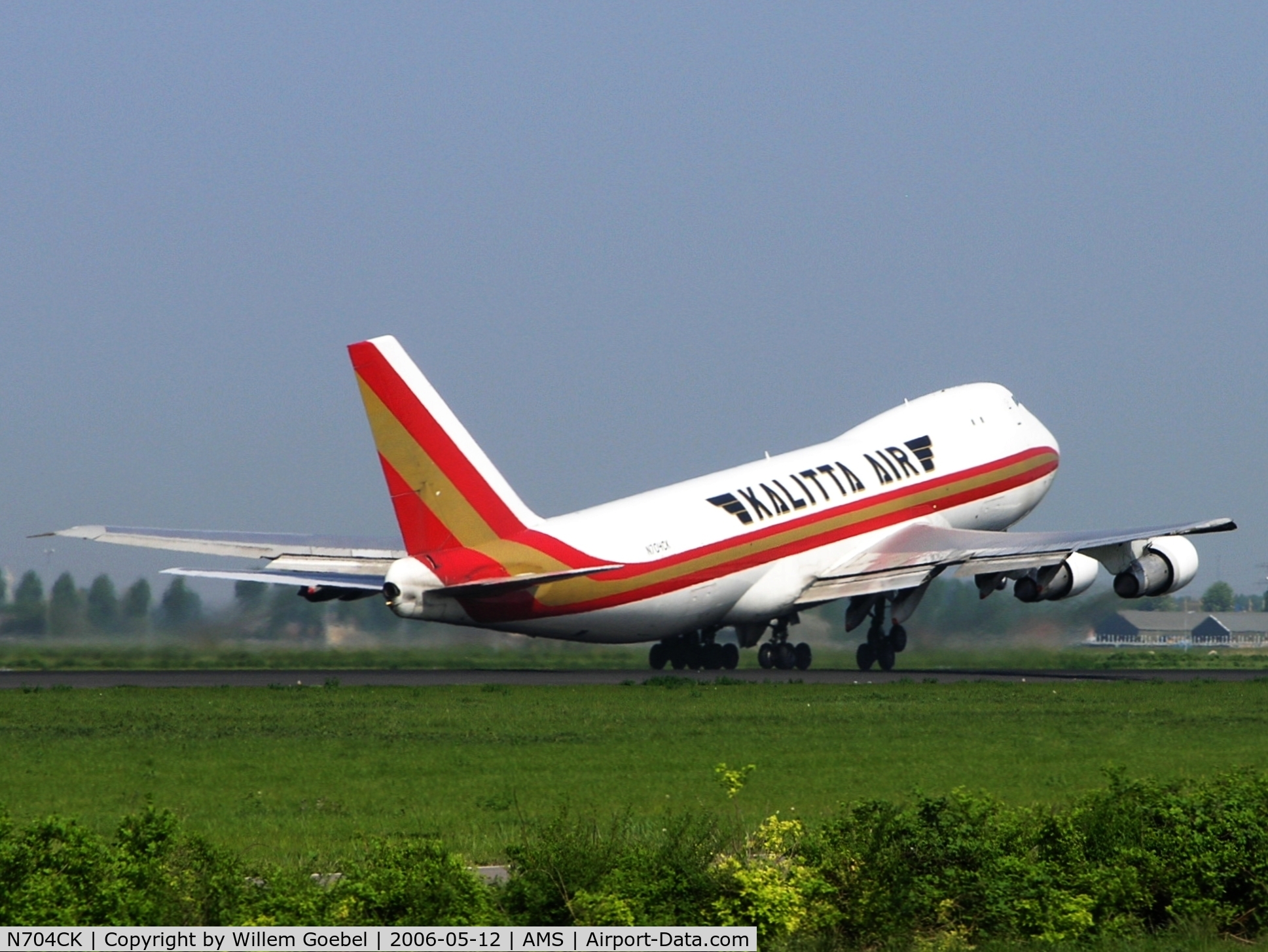 N704CK, 1980 Boeing 747-209F C/N 22299, Take off of the 