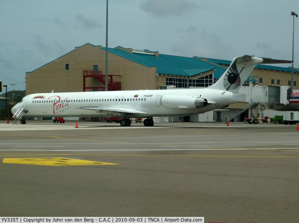 YV335T, 1985 McDonnell Douglas MD-82 (DC-9-82) C/N 49232, Perla Airlines MD 82 (49232/1178) YV335T @ TNCA / AUA