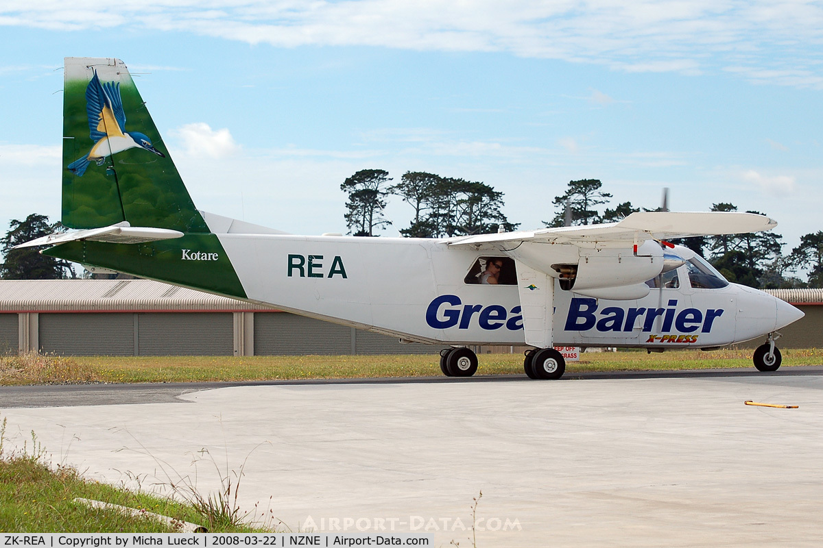 ZK-REA, Britten-Norman BN-2A-26 Islander C/N 43, At North Shore Aerodrome
