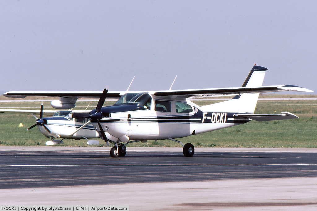 F-OCKI, Cessna T210N Turbo Centurion C/N 21063992, Sat in the baking sun in Montpellier.  August 1982