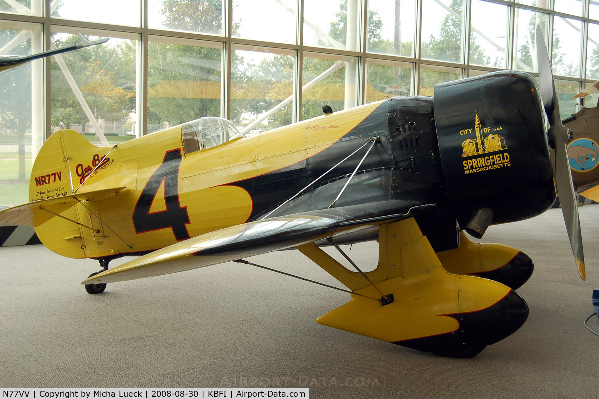 N77VV, 1996 Granville Brothers Gee Bee Replica Z C/N T4, At the Museum of Flight