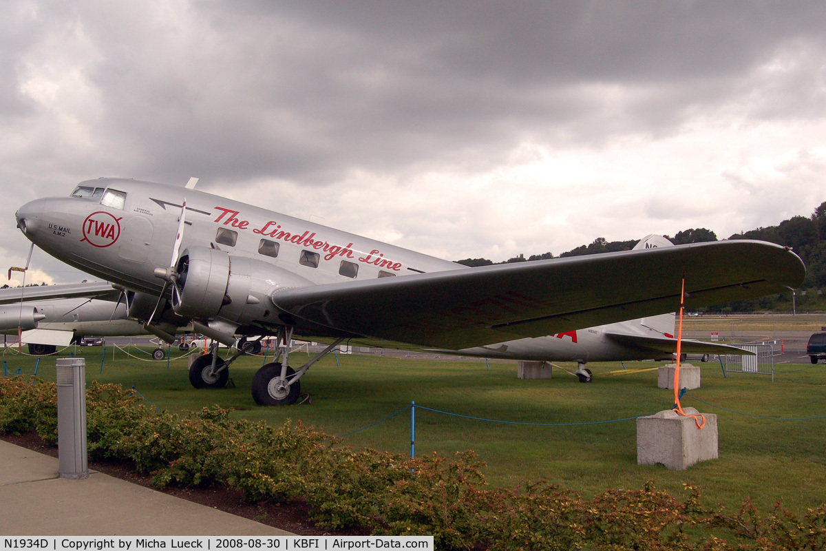 N1934D, 1935 Douglas DC-2-118B C/N 1368, At the Museum of Flight