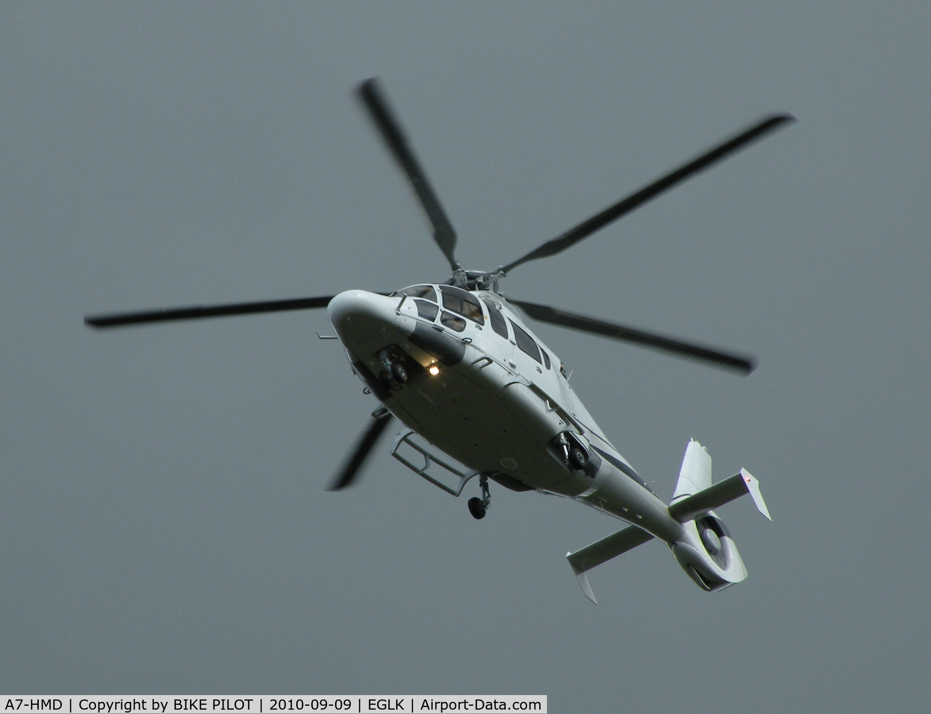 A7-HMD, 2009 Eurocopter EC-155B-1 C/N 6850, Qatar registered EC155 heading for the Premiair compound.