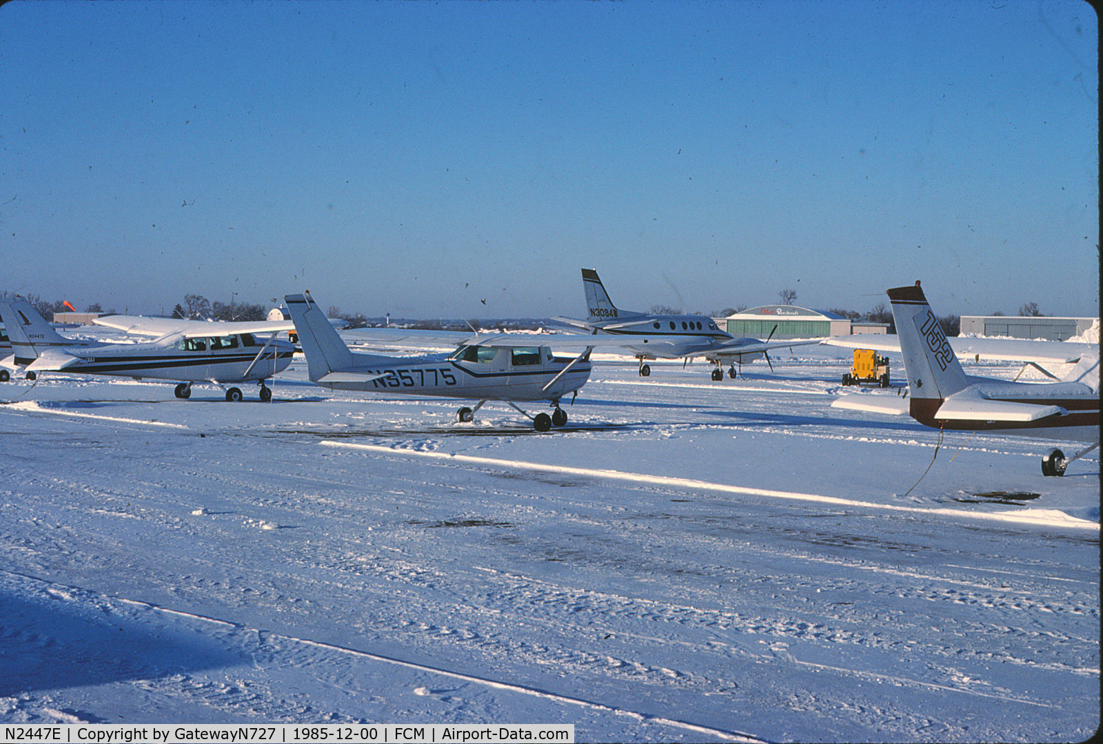 N2447E, Cessna 172N C/N 17271287, On the far left of the photo. Classic Aviation ramp.