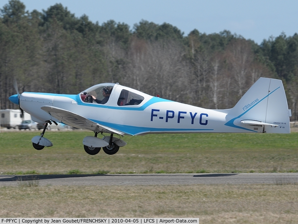 F-PFYC, Chasle YC-15 C/N 01, au take off to Ribérac