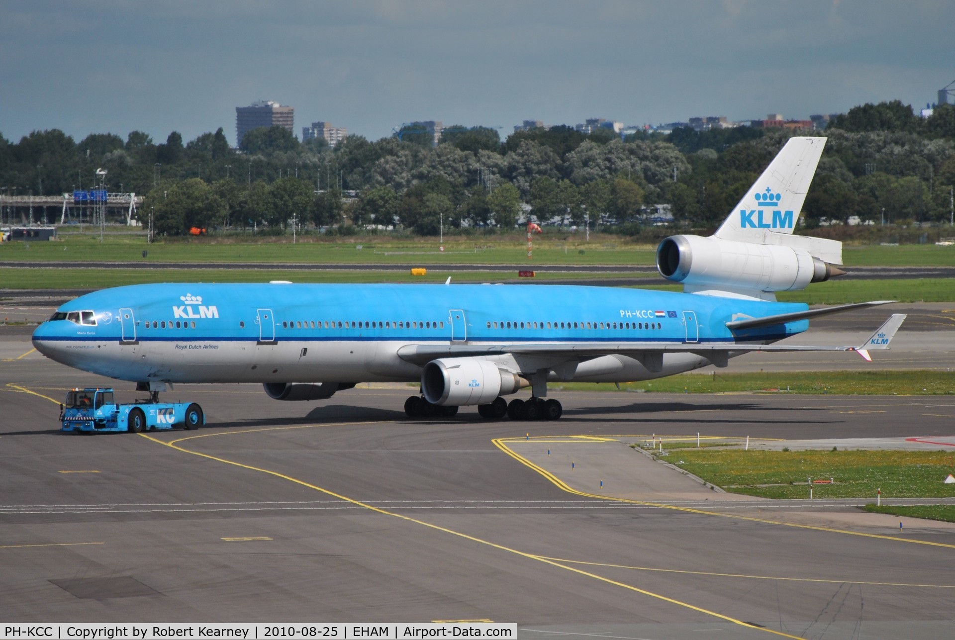PH-KCC, 1994 McDonnell Douglas MD-11 C/N 48557, KLM heavy on tow to parking
