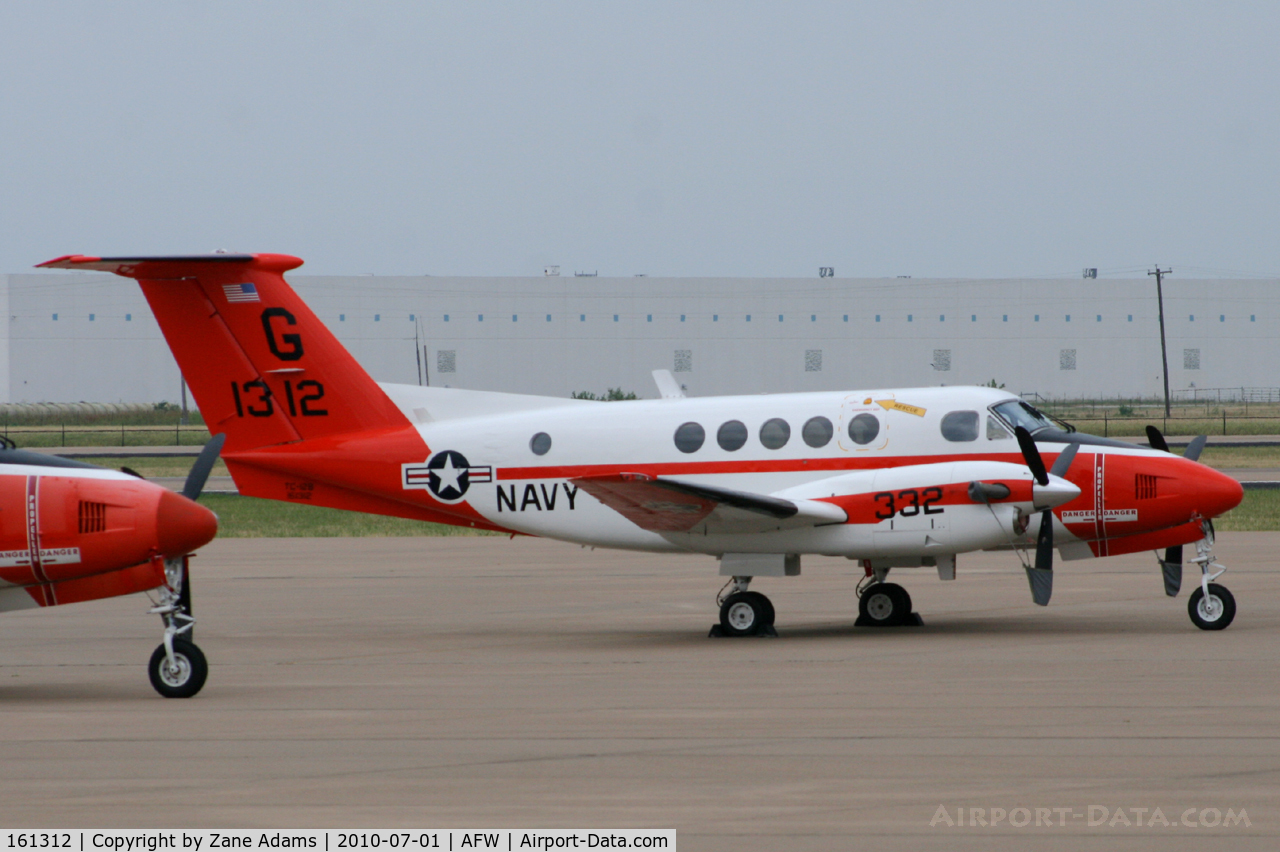 161312, Beech TC-12B Huron C/N BJ-29, US Navy TC-12B escaping NAS Kingsville and possible damage from Hurricane Alex. Alliance Airport - Fort Worth, TX 
