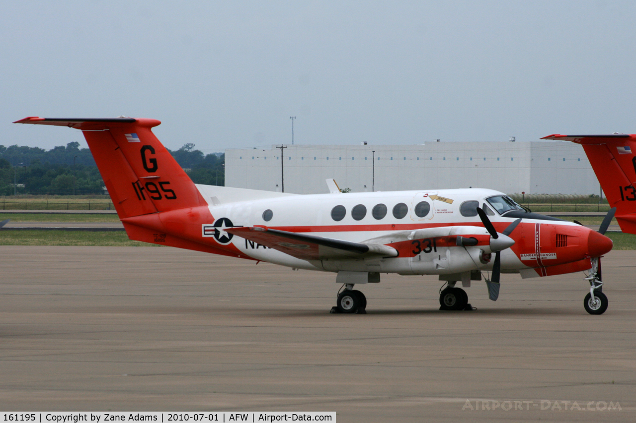 161195, Beech TC-12B Huron C/N BJ-11, US Navy TC-12B escaping NAS Kingsville and possible damage from Hurricane Alex. Alliance Airport - Fort Worth, TX 