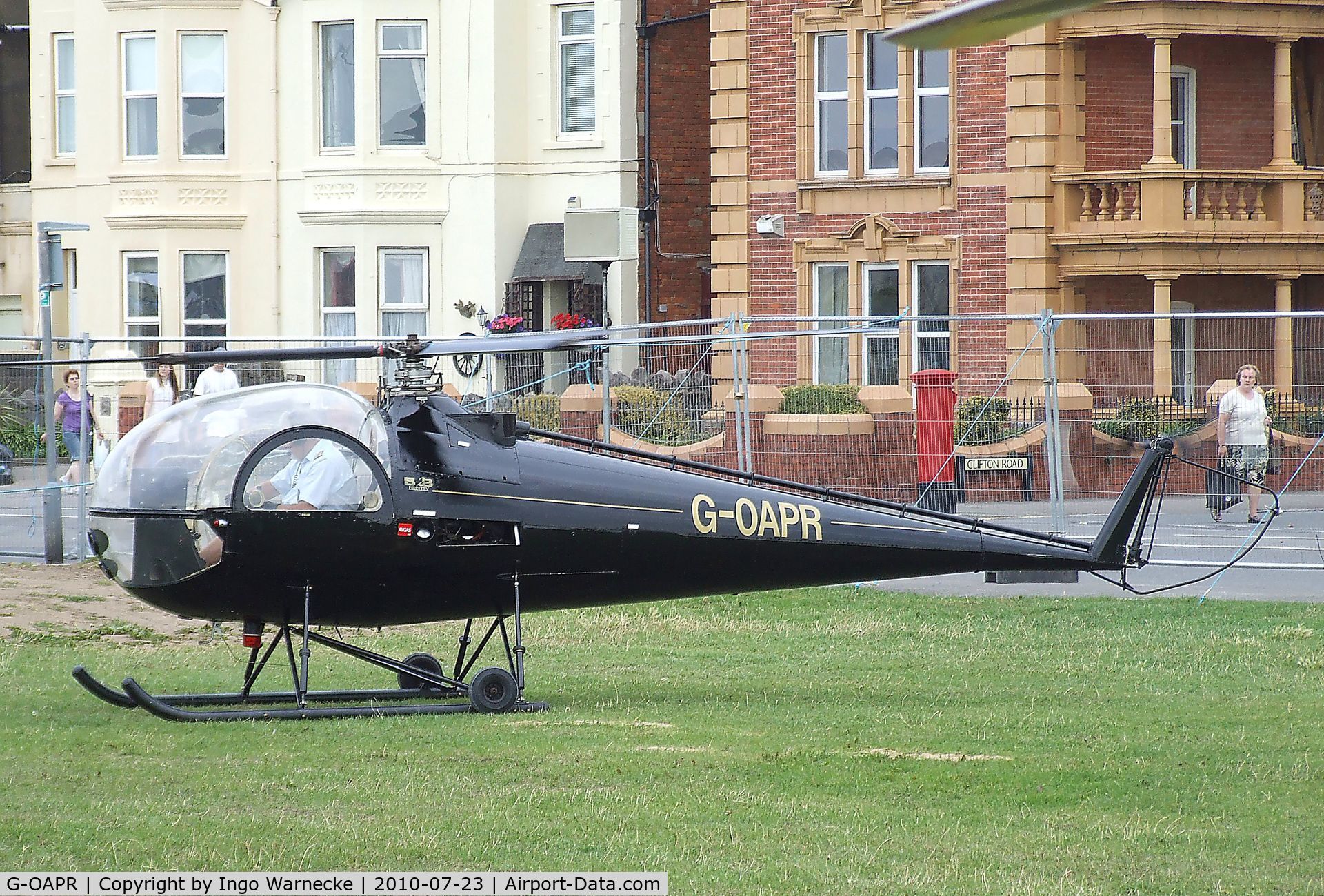 G-OAPR, 1965 Brantly B-2B C/N 446, Brantly B-2B at the 2010 Helidays on the Weston-super-Mare