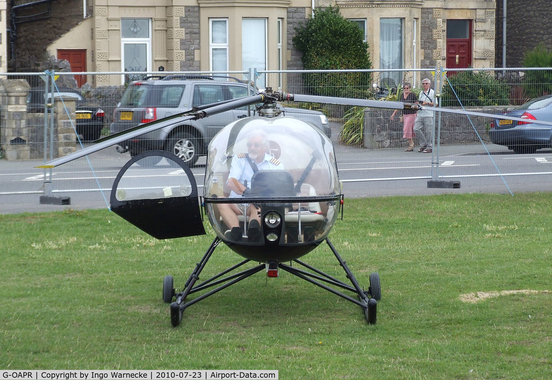 G-OAPR, 1965 Brantly B-2B C/N 446, Brantly B-2B at the 2010 Helidays on the Weston-super-Mare