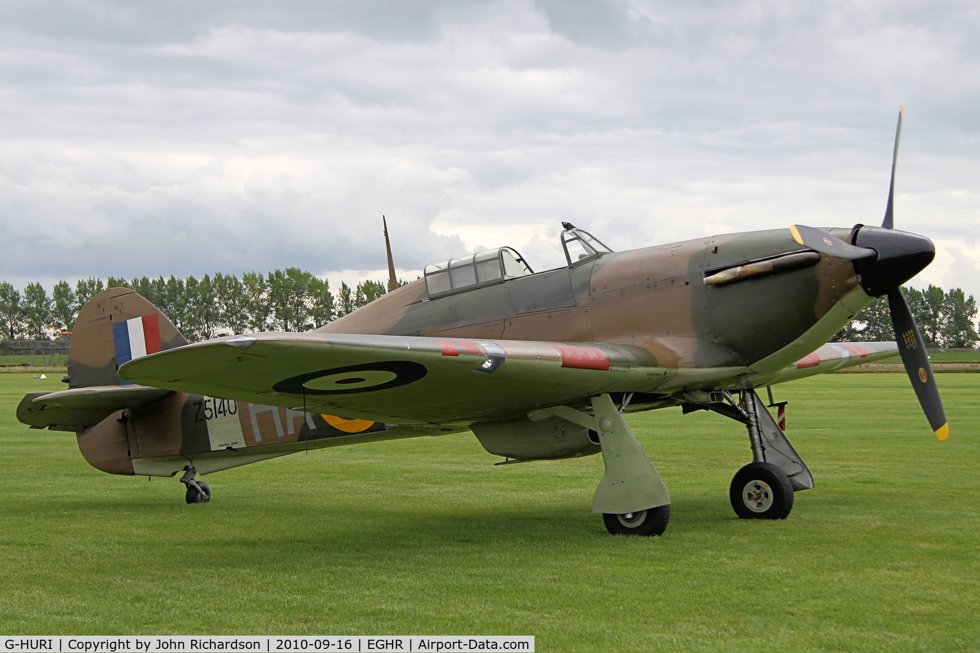 G-HURI, 1942 Hawker (CCF) Hurricane Mk12A C/N 72036, At Goodwood for the Revival Meeting