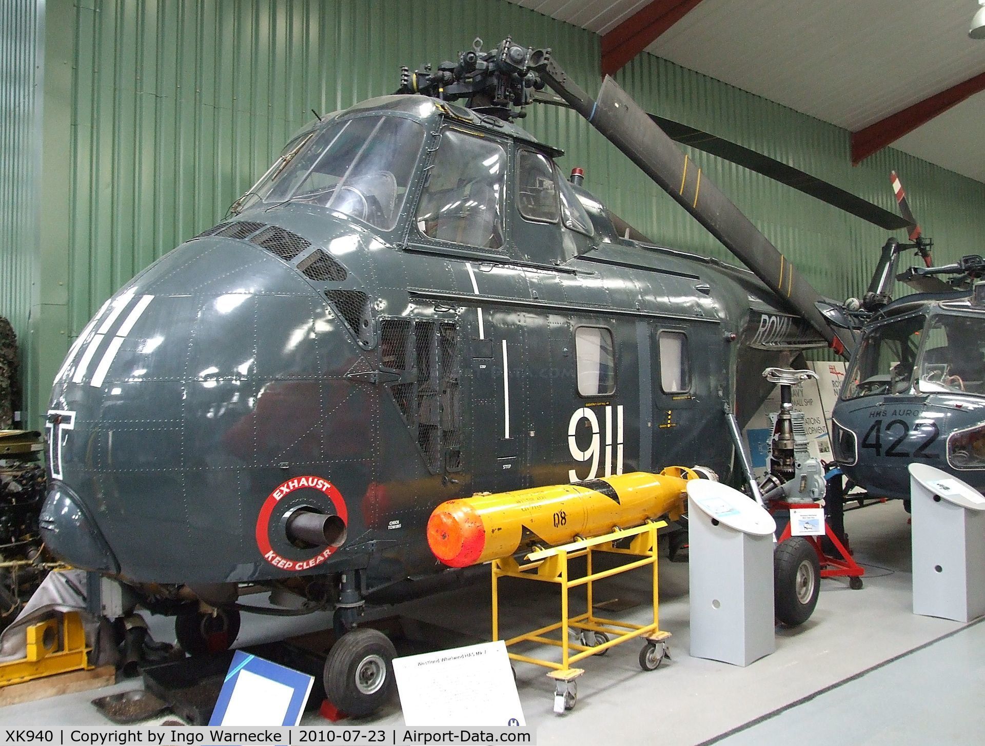 XK940, 1957 Westland Whirlwind HAS.7 C/N WA167, Westland WS-55 Whirlwind HAS7 at the Helicopter Museum, Weston-super-Mare