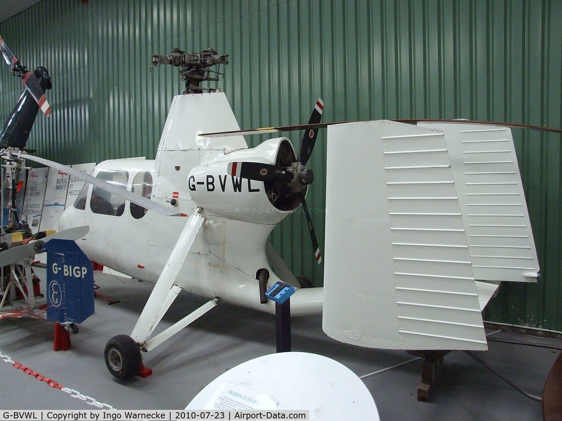 G-BVWL, 1966 Air & Space America Inc 18A C/N 18-63, Air and Space 18A Gyroplane at the Helicopter Museum, Weston-super-Mare