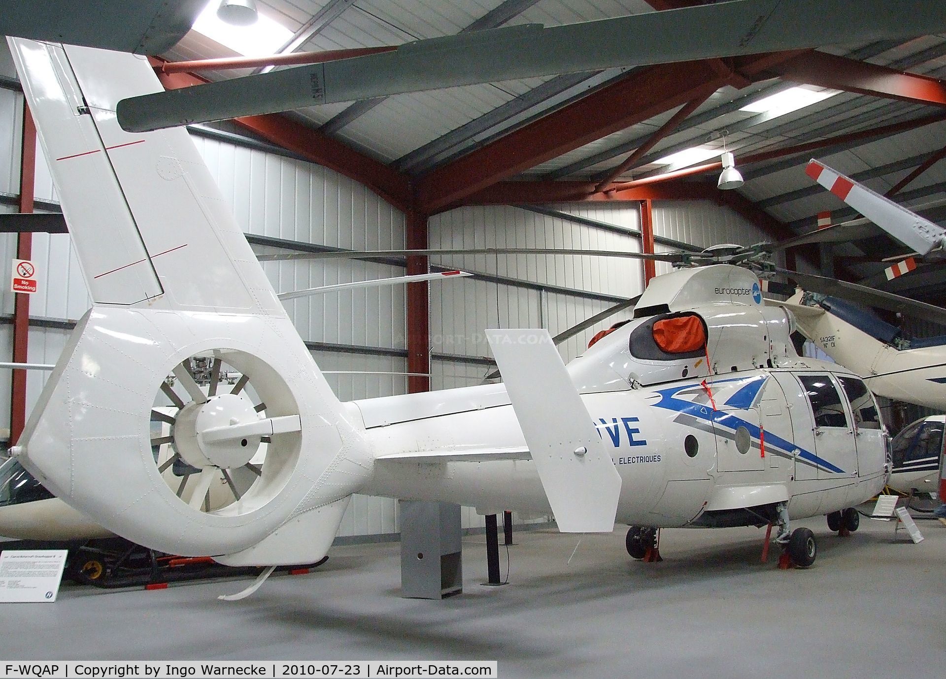 F-WQAP, Eurocopter SA365N Dauphin C/N 6001, Aerospatiale SA.365N Dauphin II at the Helicopter Museum, Weston-super-Mare