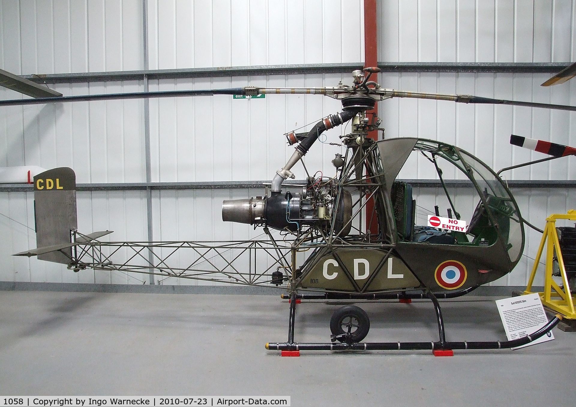 1058, 1959 Sud Ouest SO.1221 Djinn C/N FR108, Sud-Ouest SO.1221 Djinn at the Helicopter Museum, Weston-super-Mare