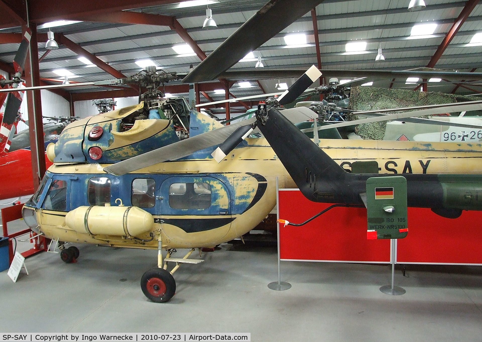 SP-SAY, 1985 PZL-Swidnik Mi-2 C/N 529538125, Mil (PZL-Swidnik) Mi-2 Hoplite at the Helicopter Museum, Weston-super-Mare