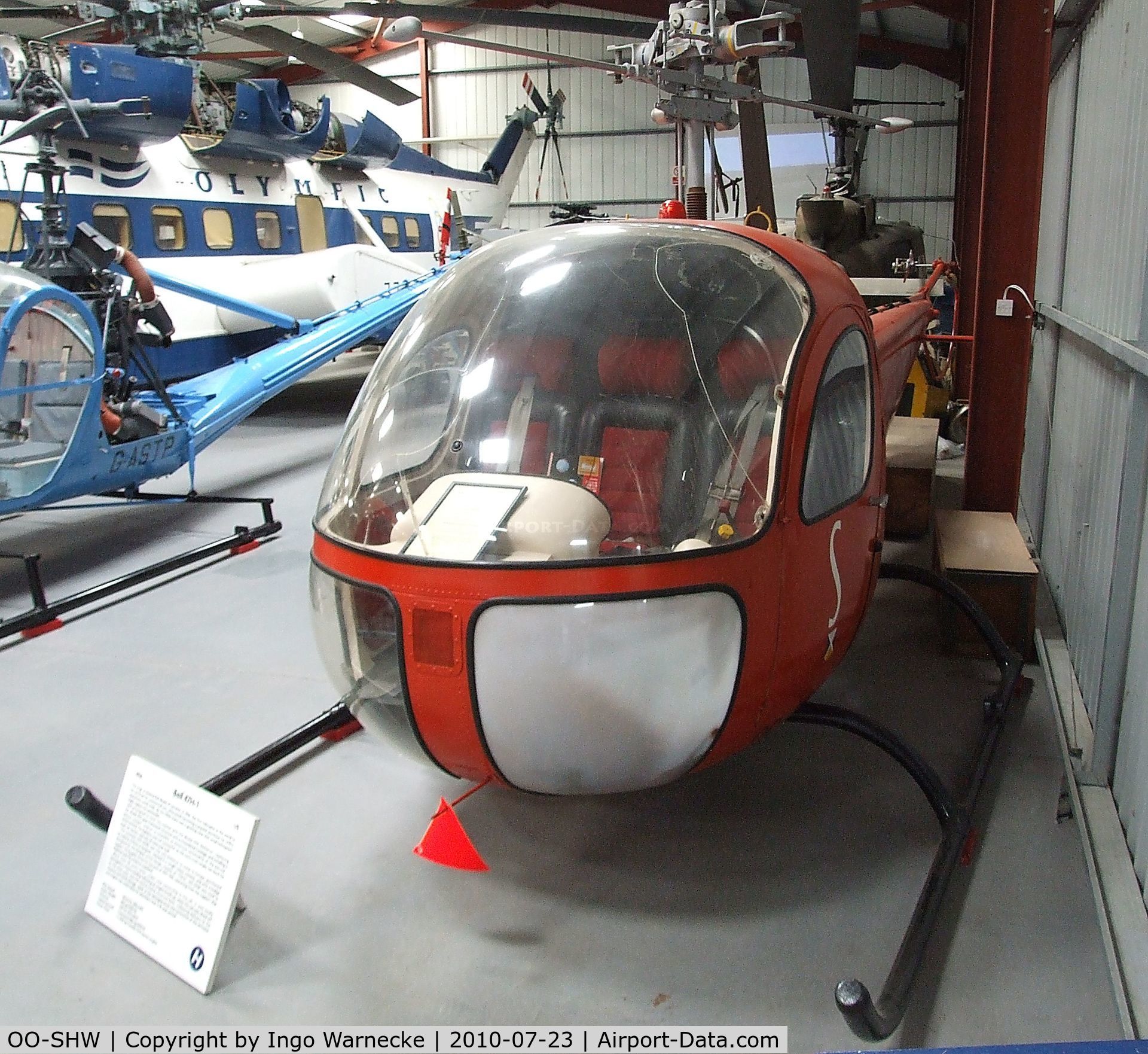OO-SHW, 1956 Bell 47H-1 C/N 1538, Bell 47H-1 at the Helicopter Museum, Weston-super-Mare