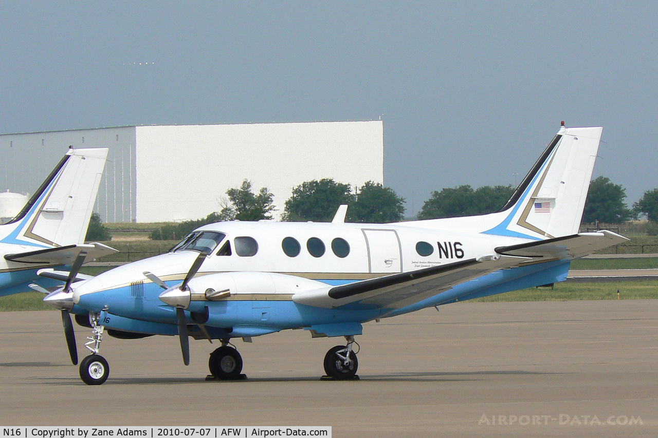 N16, Hawker Beechcraft Corp C90GTI King Air C/N LJ-1994, FAA King Air at Alliance Airport, Fort Worth, TX