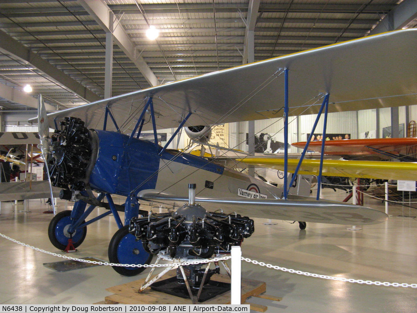 N6438, 1928 Stearman C3-B Sport Commercial C/N 169, 1928 Stearman C3-B, Wright J-5-A Whirlwind 200 Hp, at Golden Wings Museum