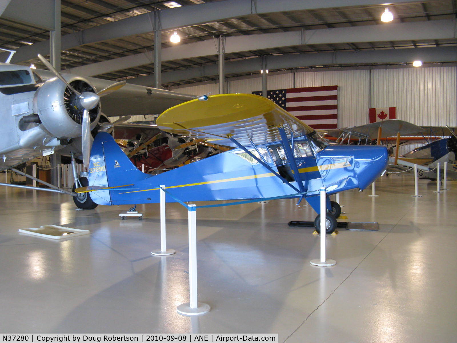 N37280, 1941 Interstate S-1A Cadet C/N 123, 1941 Interstate S-1A CADET, Franklin 4-AC-199-D2 85 Hp, at Golden Wings museum