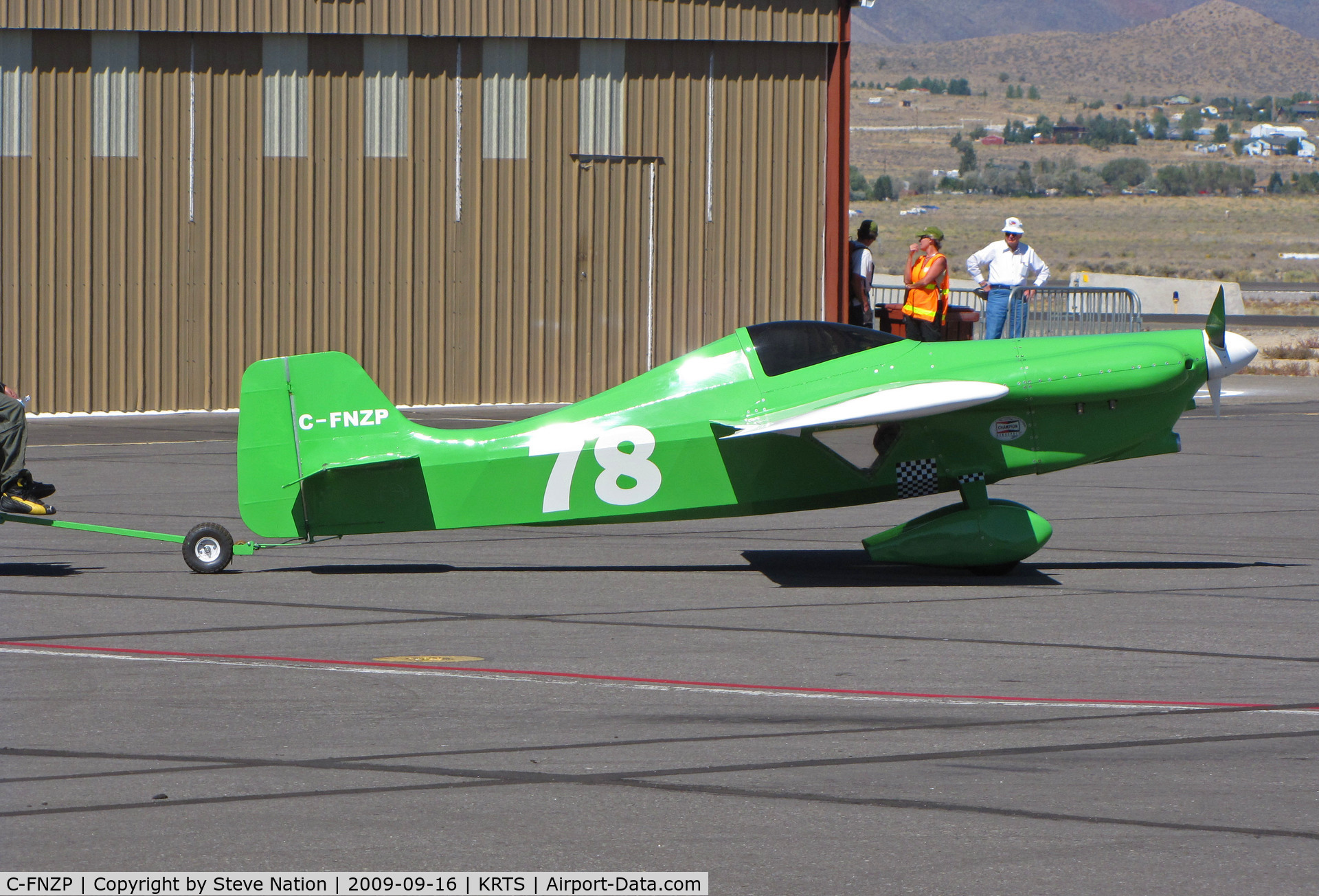 C-FNZP, 1970 Cassutt IIIM Racer C/N TH-4, Race #78 is a 1970 Cassutt being towed after mid-morning Formula I Class heat @ 2009 Reno Air Races