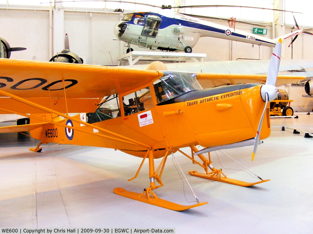 WE600, Auster C-4 Auster T7 Antarctic C/N Not found WE600, In 1955 Auster Aircraft Limited modified two T7s (WE563 and WE600) for the 1956 Commonwealth Trans-Antarctic Expedition led by Dr Vivian Fuchs, changes included extra radio equipment, larger tail surfaces, the ability to be fitted with floats or skis.